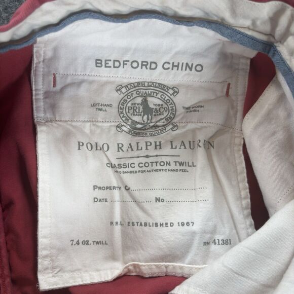 Polo Ralph Lauren Bedford Chino Classic Fit Nantucket Red Men’s 34x30 - Picture 5 of 11